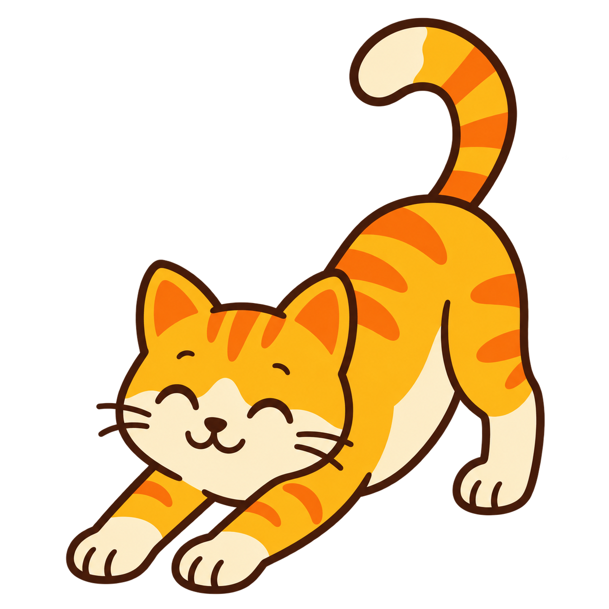 Gato estirándose