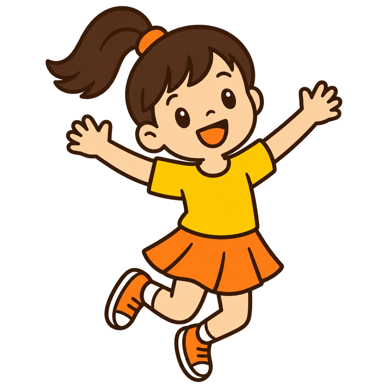 Niña saltando